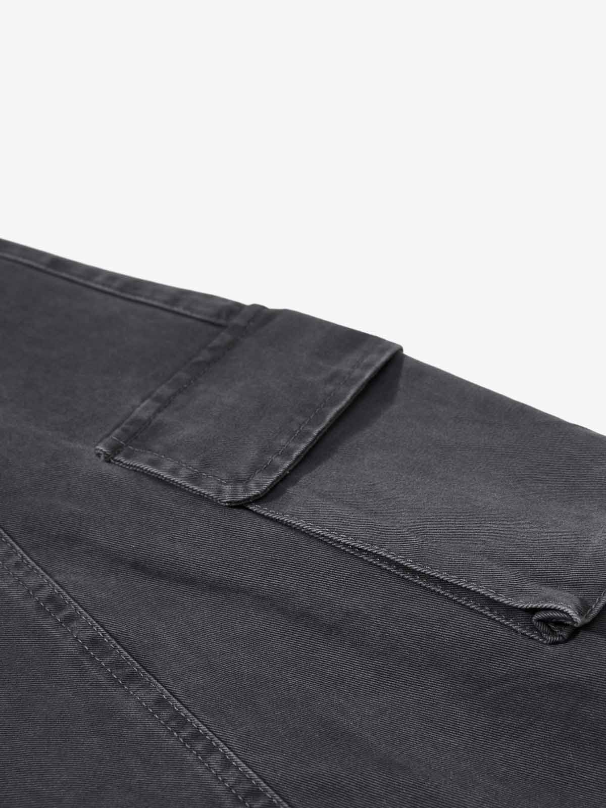 Washed Cargo Webbing Barrel Pants - Image 11