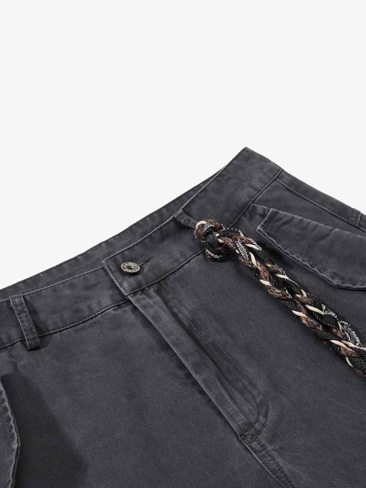 Washed Cargo Webbing Barrel Pants - Image 8