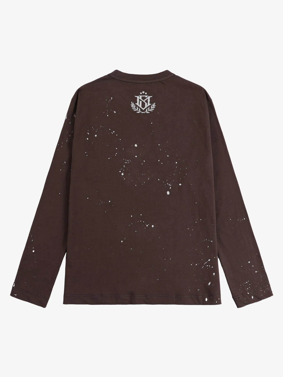 Washed Cotton Paint-Splatter Logo Graphic Long Sleeve T-Shirt - Image 6