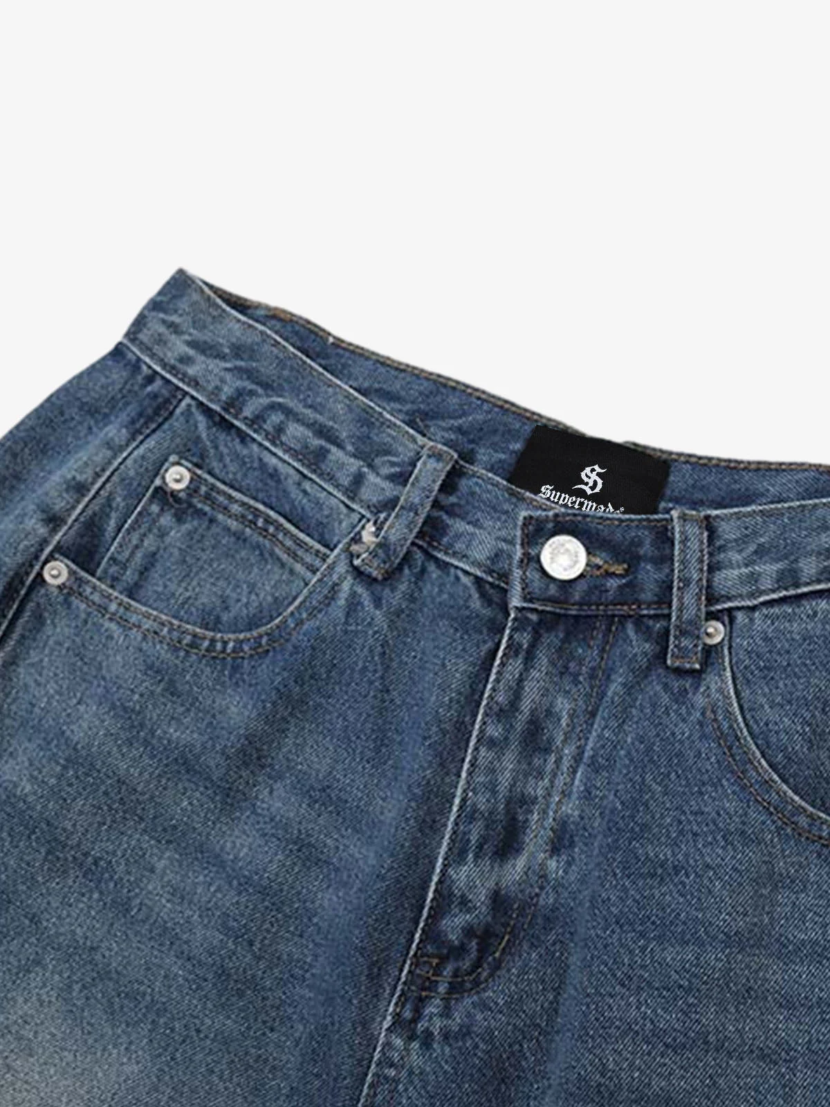 Washed Denim Wide Leg Jorts - Image 4