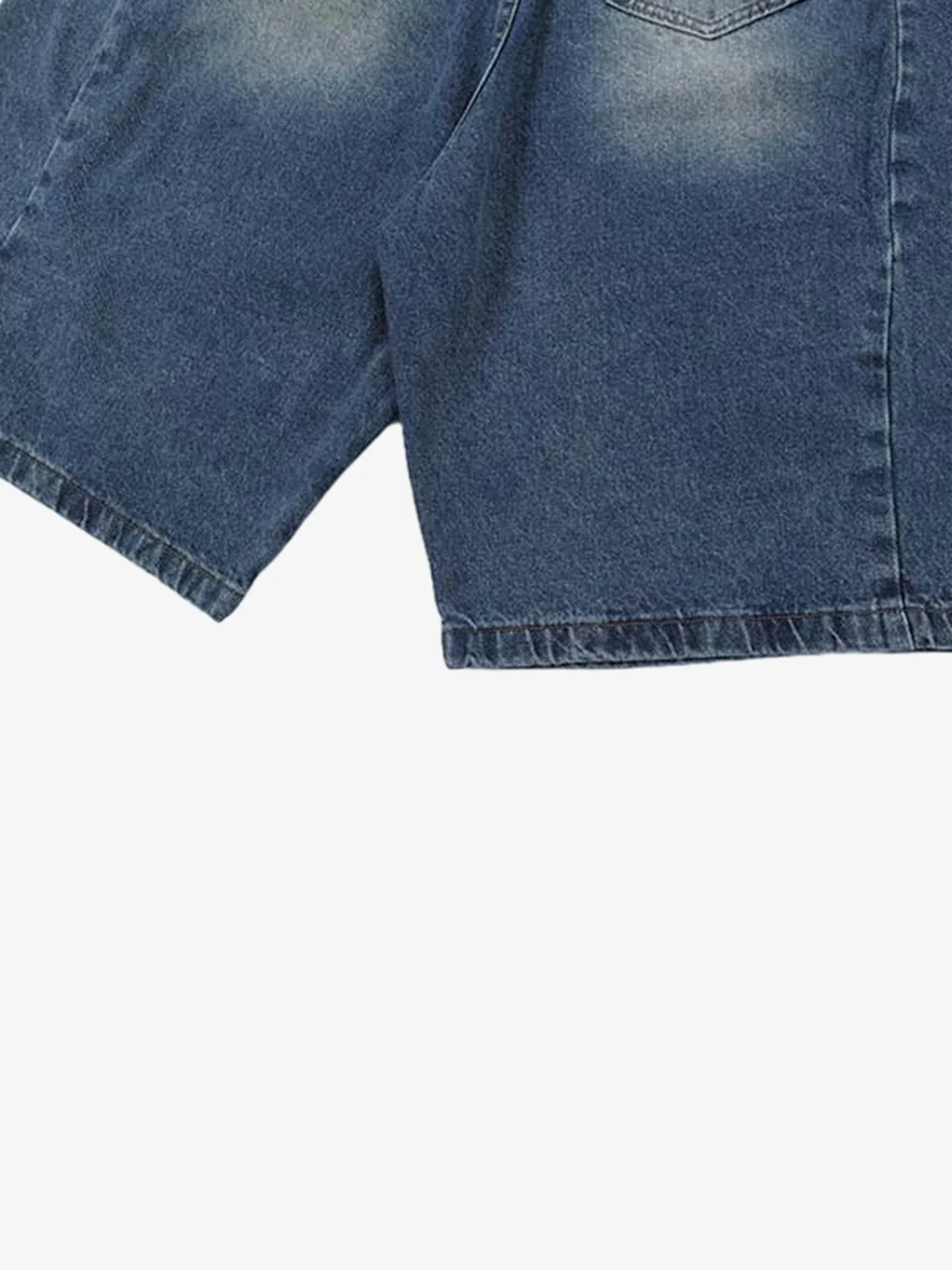 Washed Denim Wide Leg Jorts - Image 7