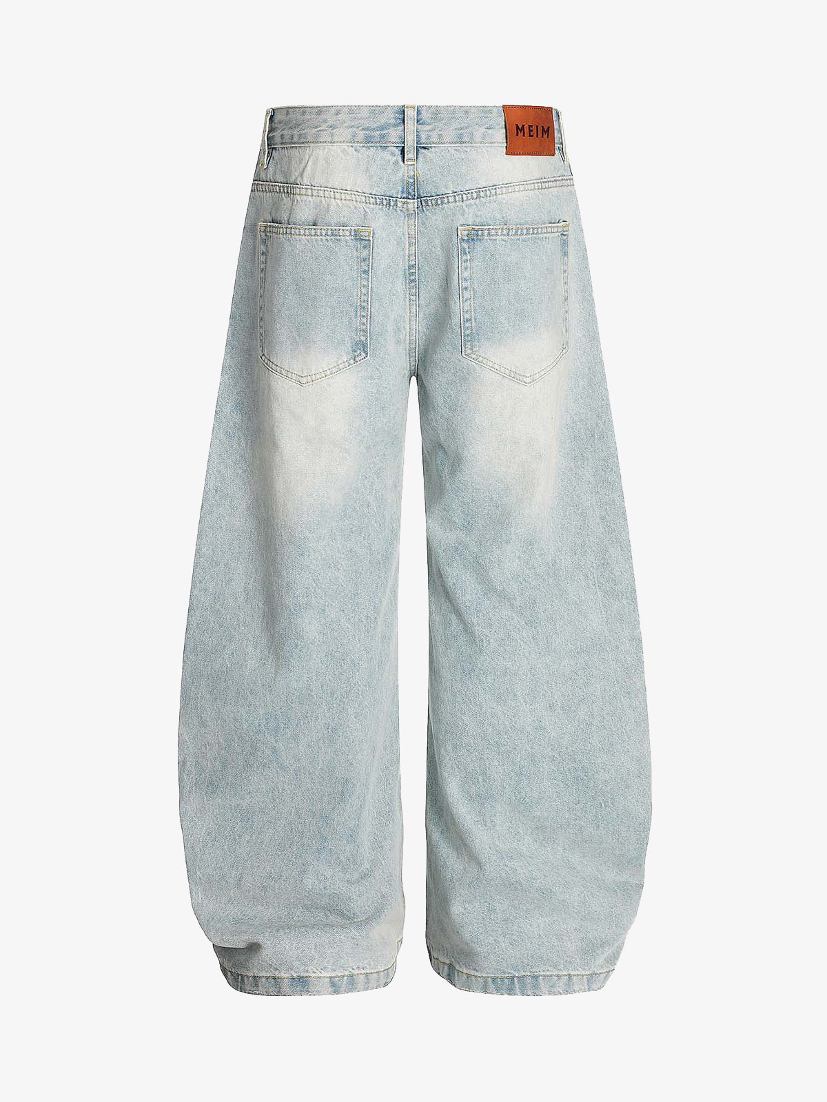 Denim Washed Distressed Barrel Jeans - 2511 - Image 5