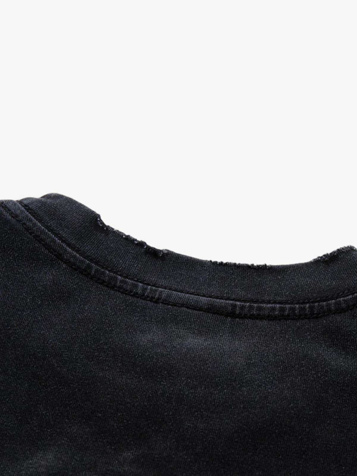 Washed Distressed Graphic Print T-Shirt - Image 3