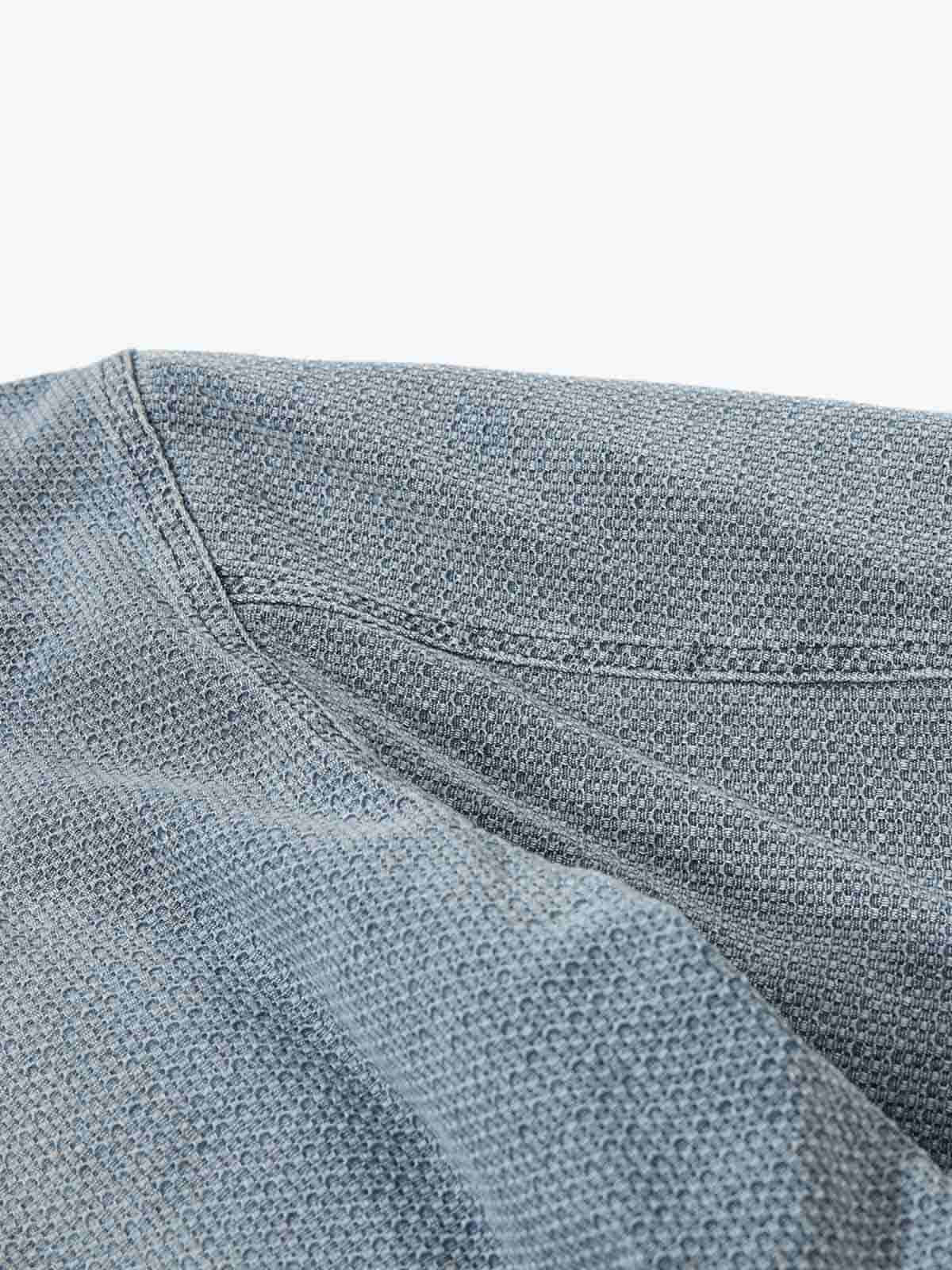 Washed Embroidered Fur-Lined Denim Bomber Jacket - Image 6