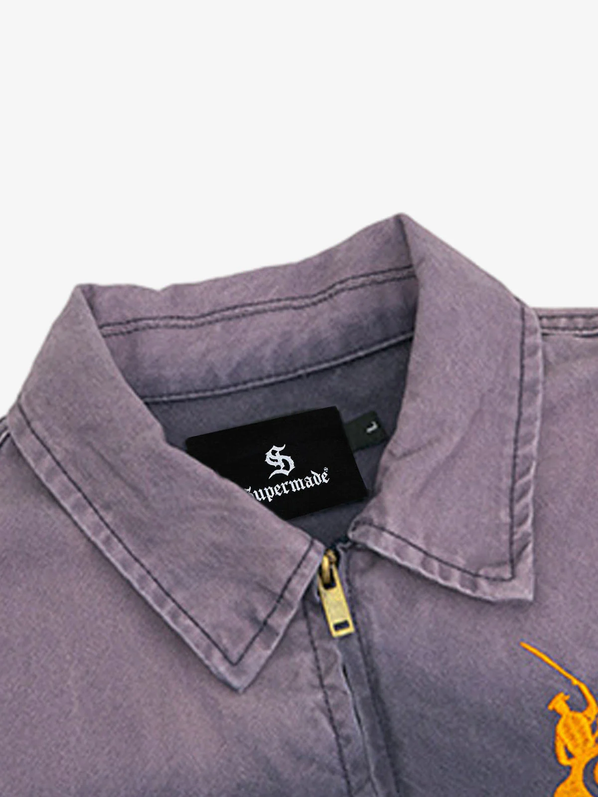 Washed Gradient Embroidered Zip Jacket - Image 6
