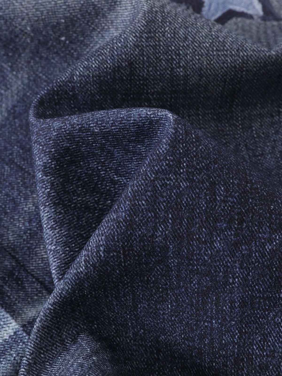 Washed Graffiti Patchwork Print Jeans - Image 3