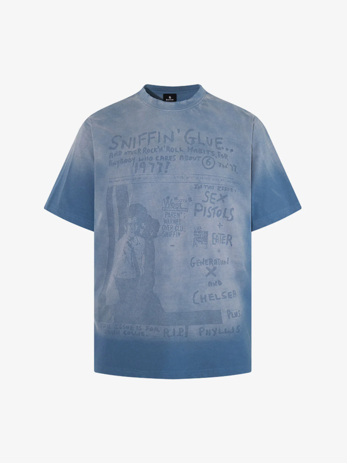Washed Graphic Print Cotton T-Shirt - Image 2