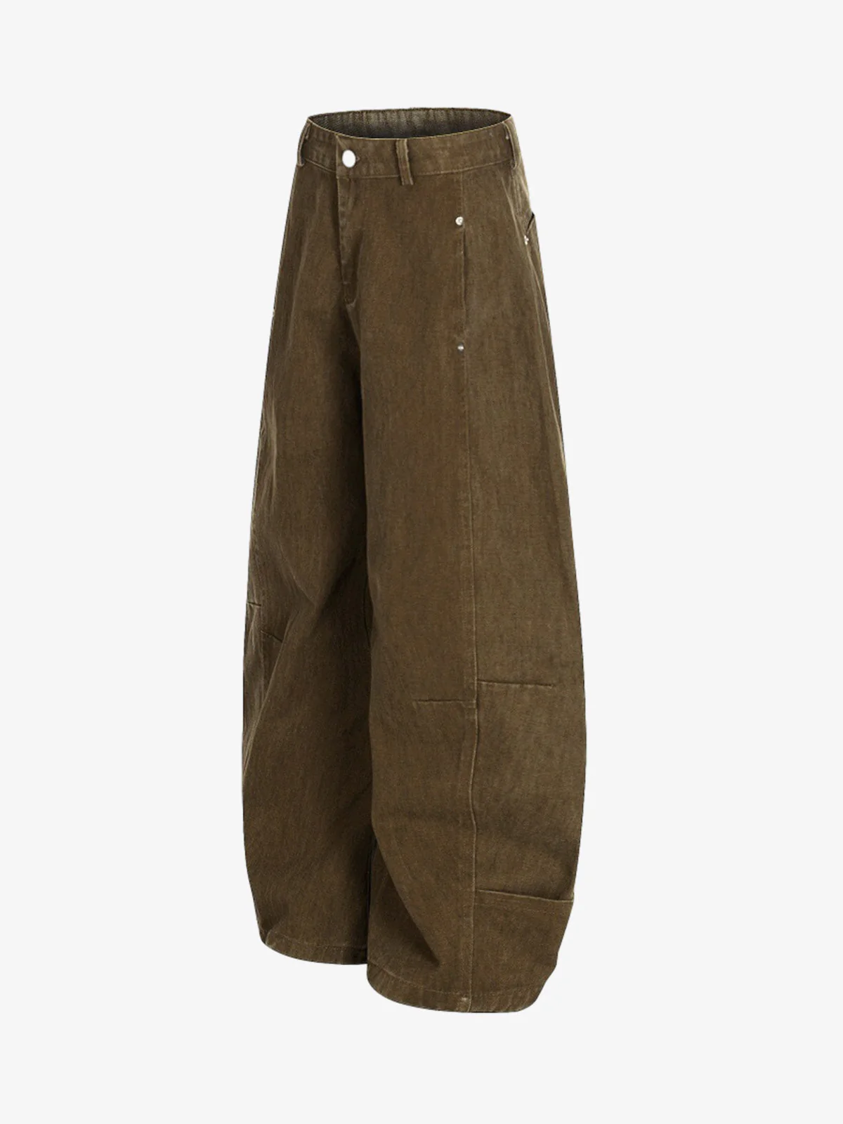 Washed Panel Cut Wide Leg Denim Jeans - Image 2