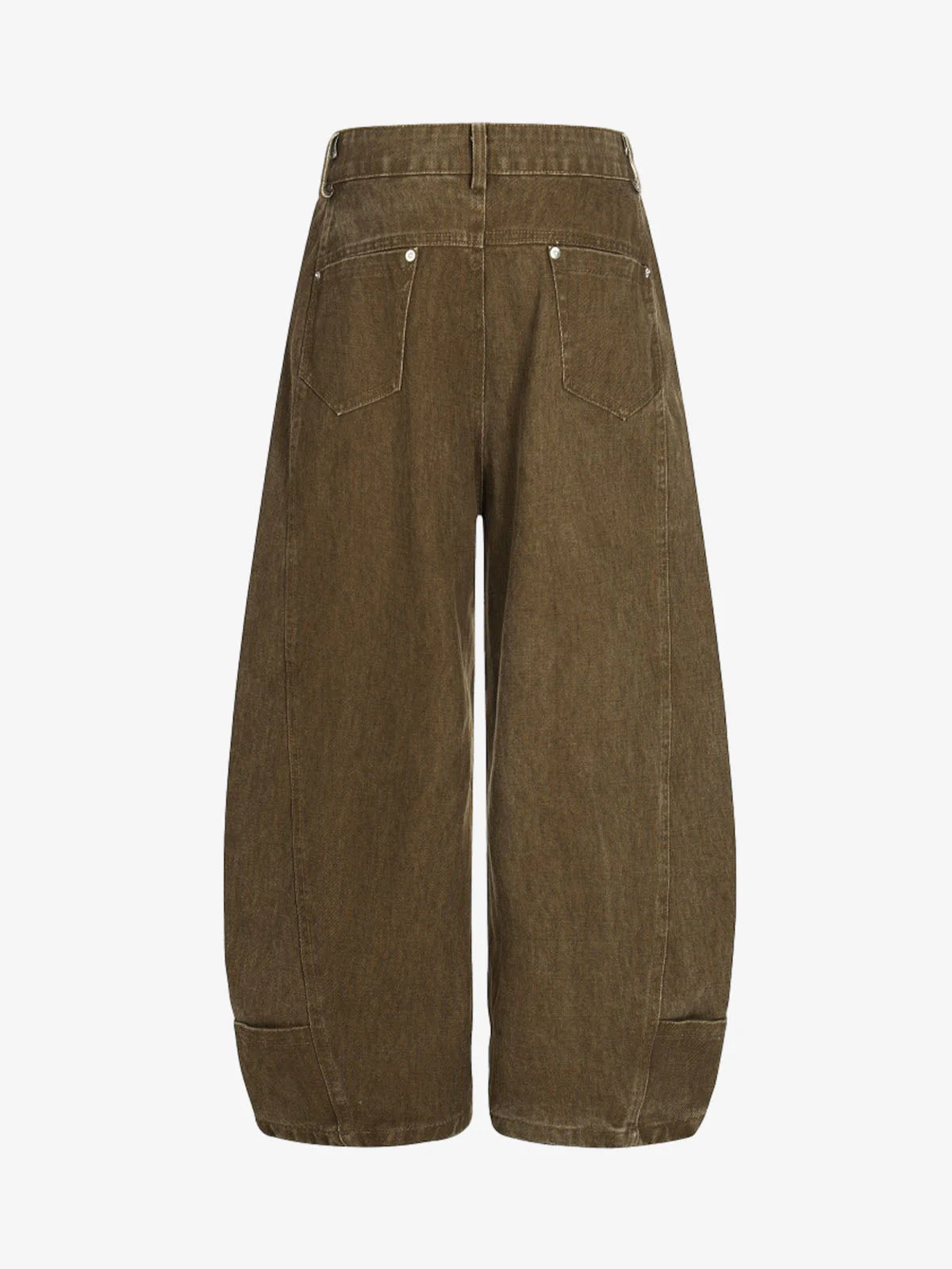 Washed Panel Cut Wide Leg Denim Jeans - Image 3