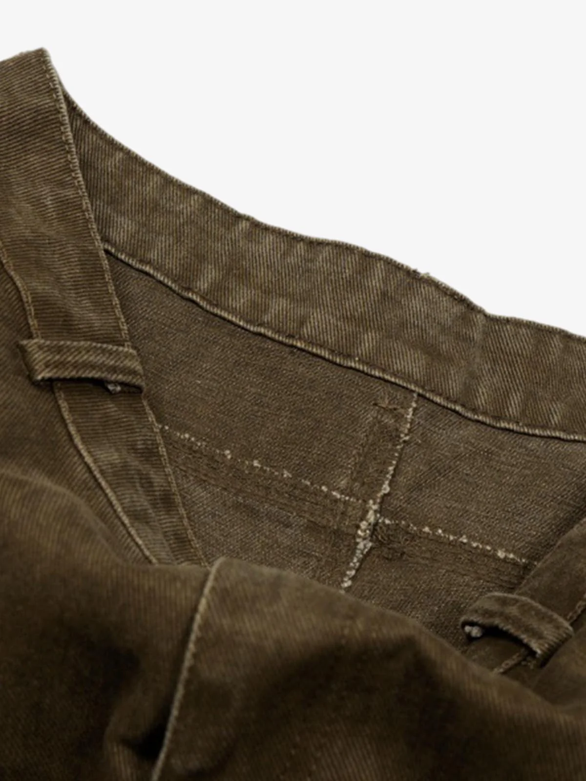 Washed Panel Cut Wide Leg Denim Jeans - Image 4