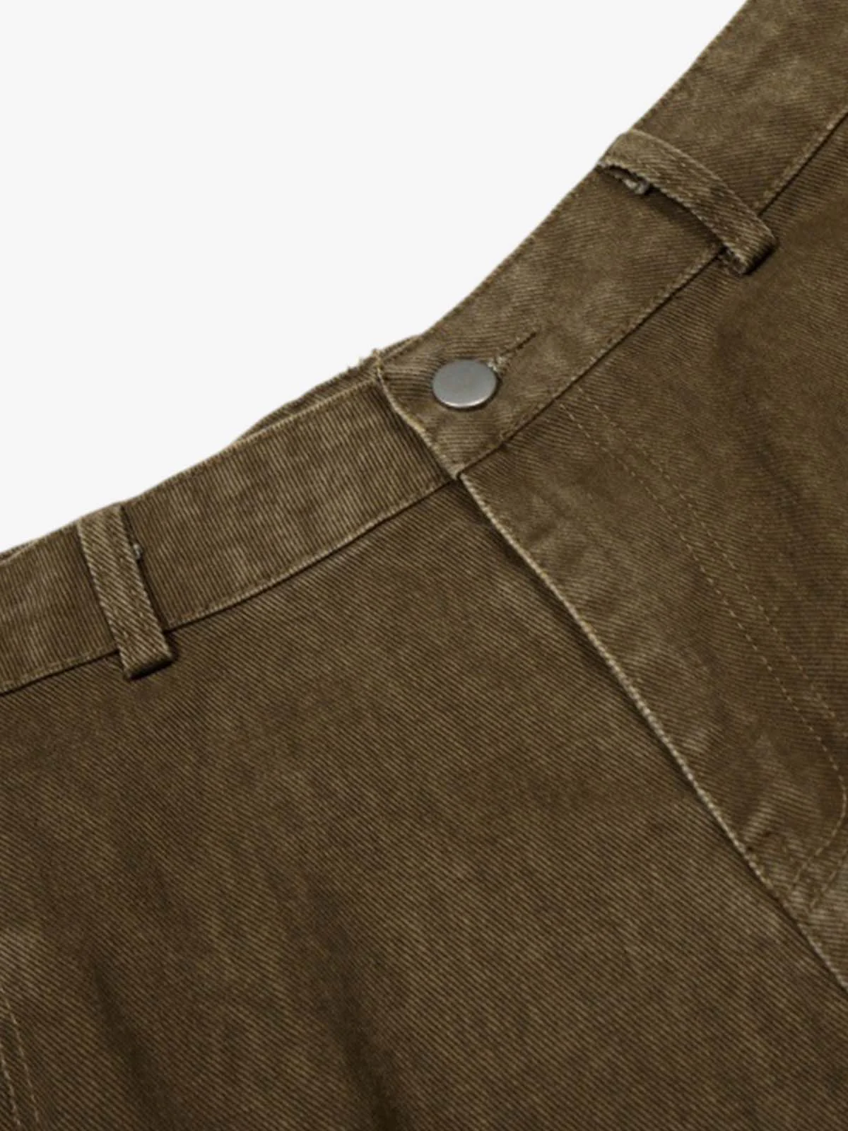 Washed Panel Cut Wide Leg Denim Jeans - Image 5