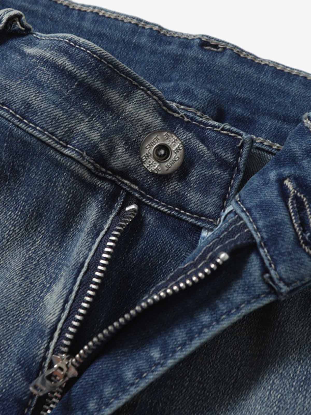 Washed Panel Seam Flare Jeans - Image 5