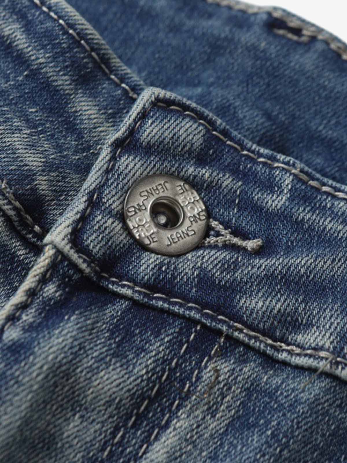 Washed Panel Seam Flare Jeans - Image 9