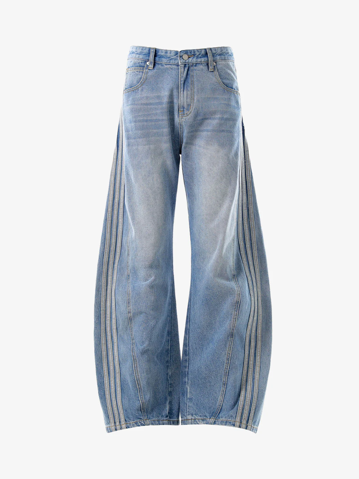 Washed Side Stripe Machete Jeans - Image 2