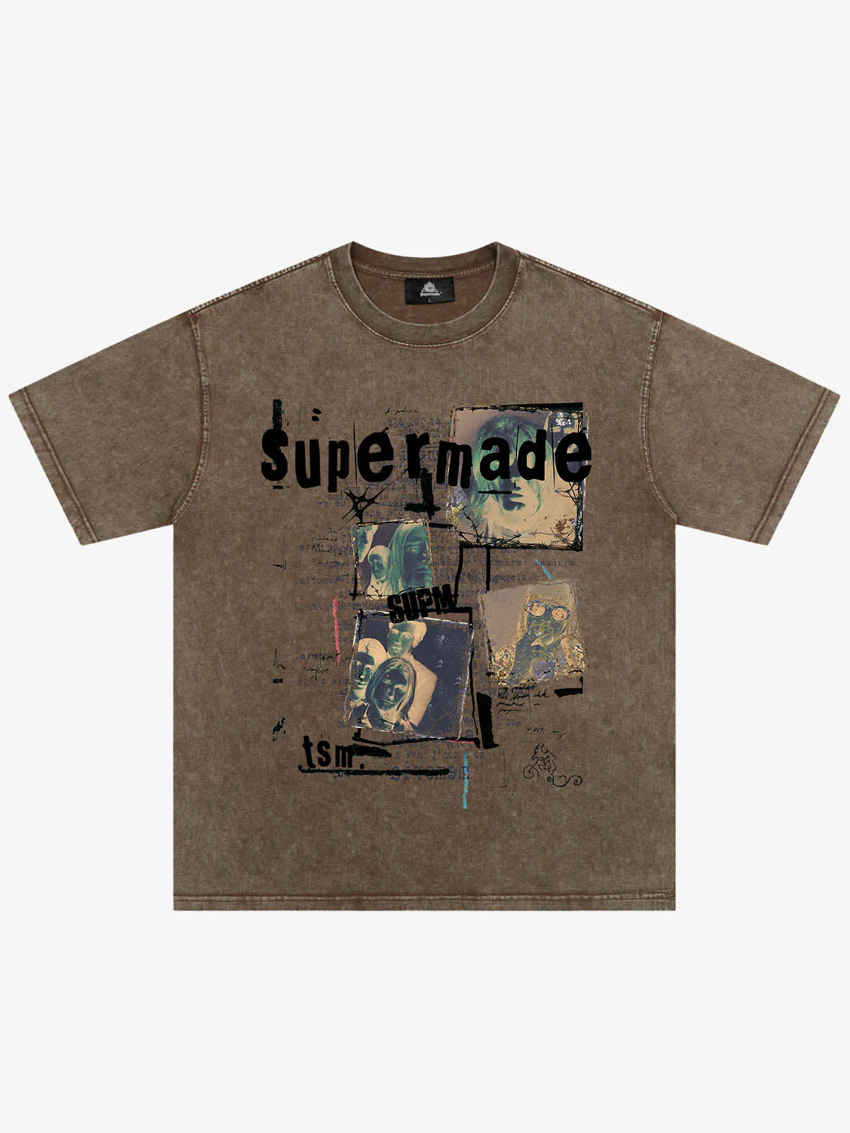 Washed Vintage Collage Graphic T-Shirt - Image 2