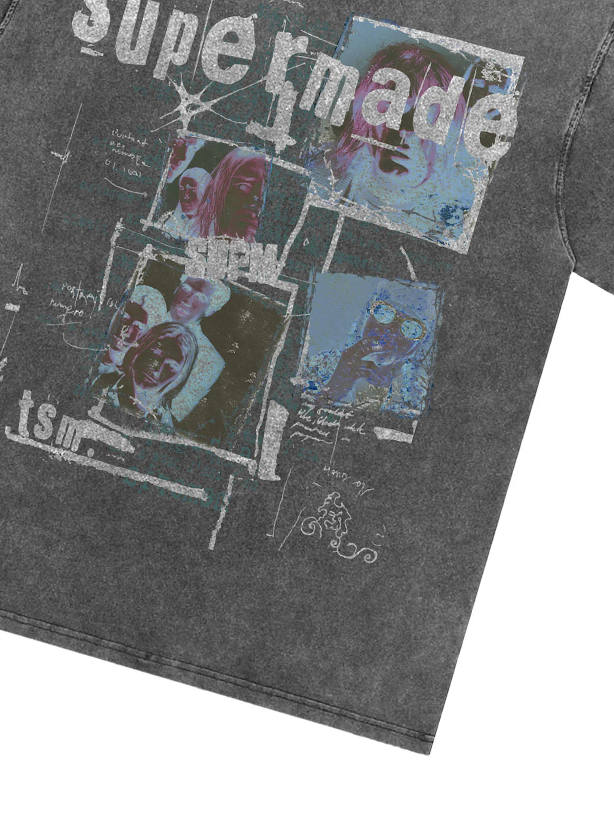 Washed Vintage Collage Graphic T-Shirt - Image 5