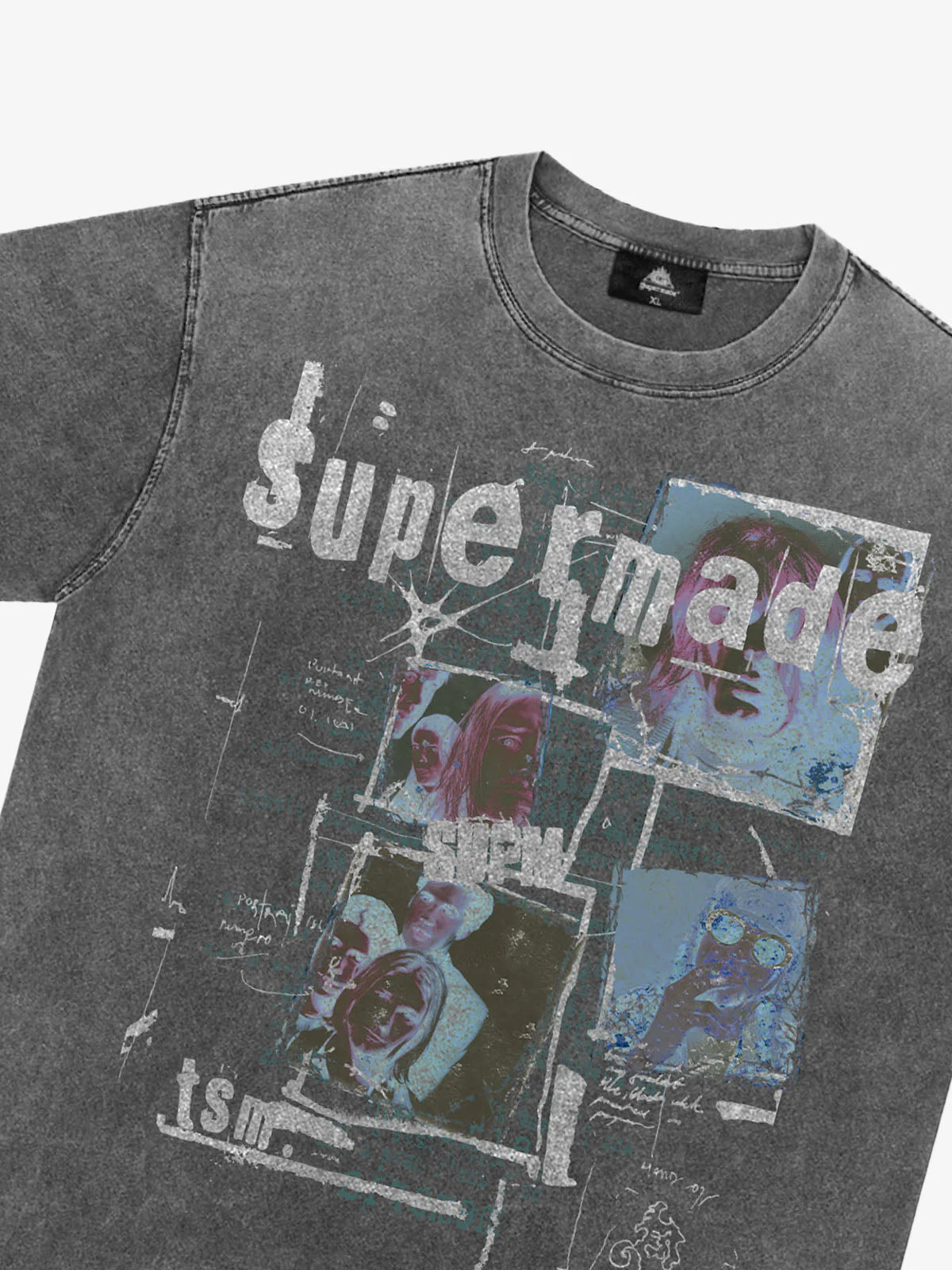 Washed Vintage Collage Graphic T-Shirt - Image 6