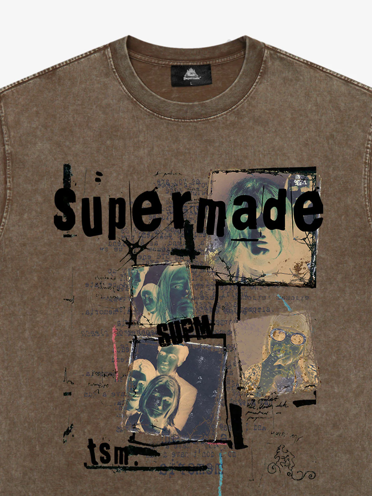 Washed Vintage Collage Graphic T-Shirt - Image 8