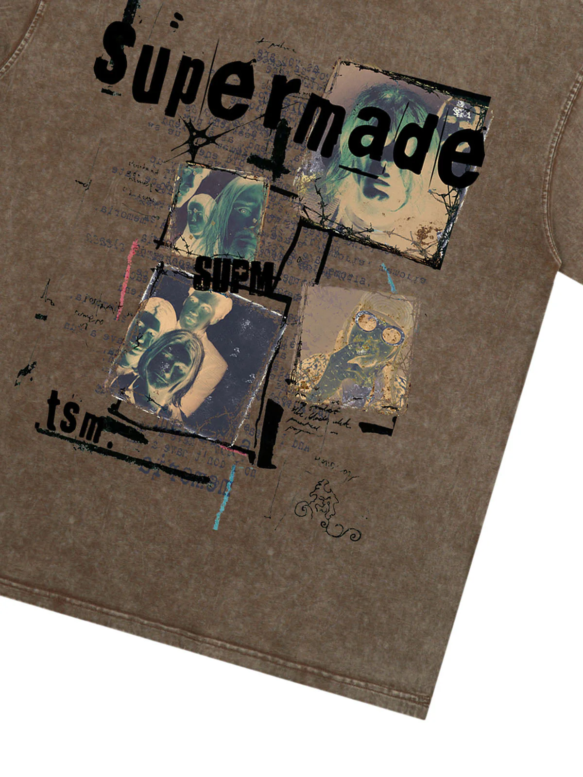 Washed Vintage Collage Graphic T-Shirt - Image 9