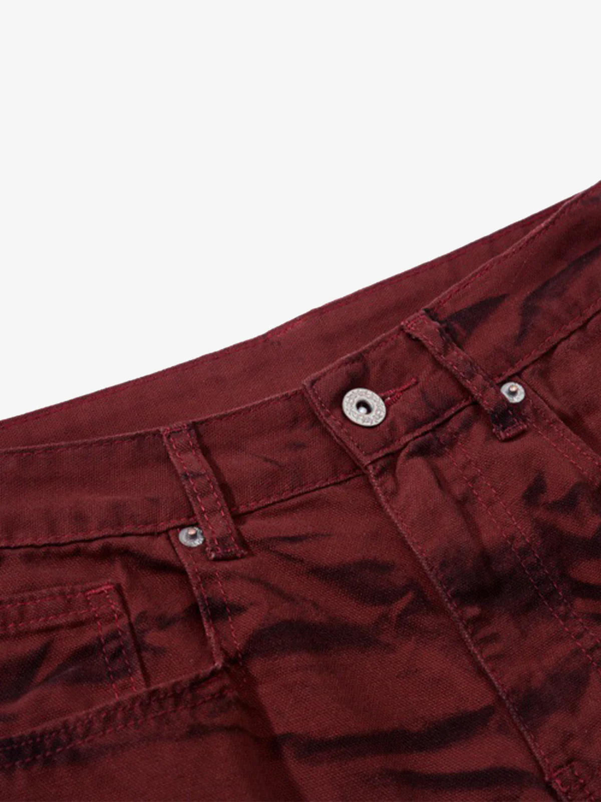 Wasteland Lava Wash Flared Wrinkled Texture Pants - Image 4