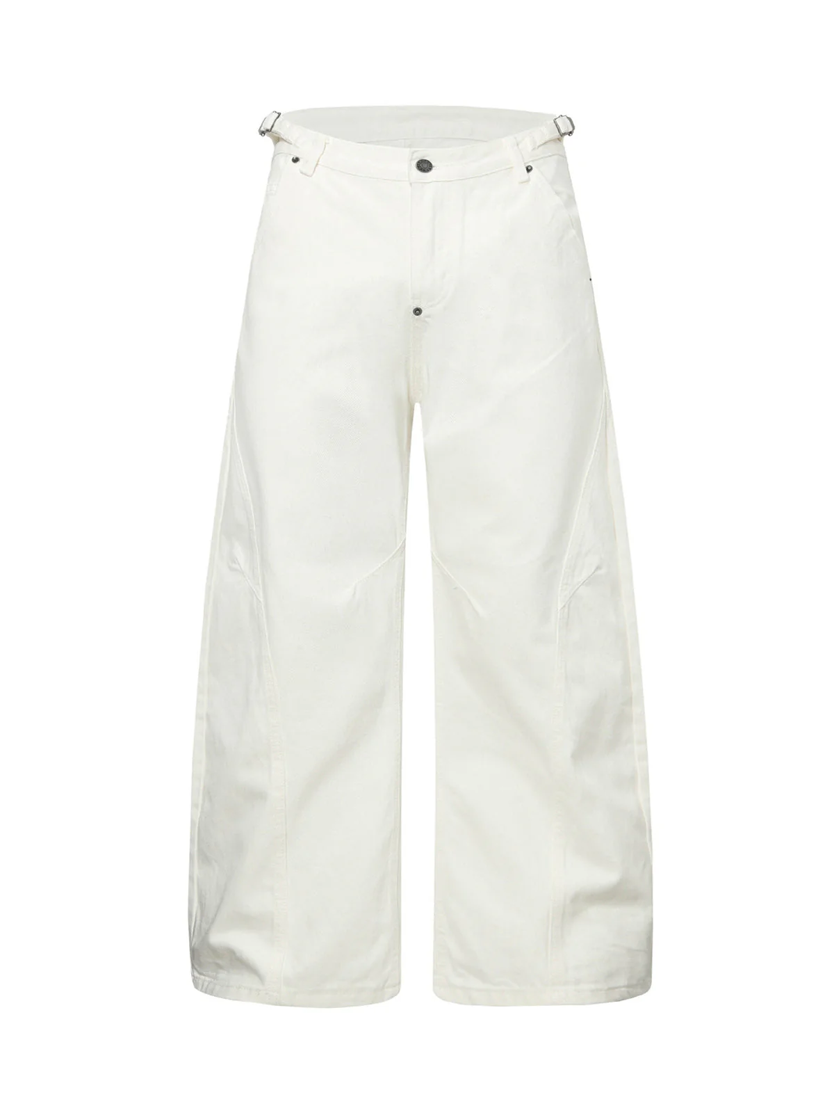 Washed Distressed Deconstructed Pleated Scimitar Jorts - Image 2