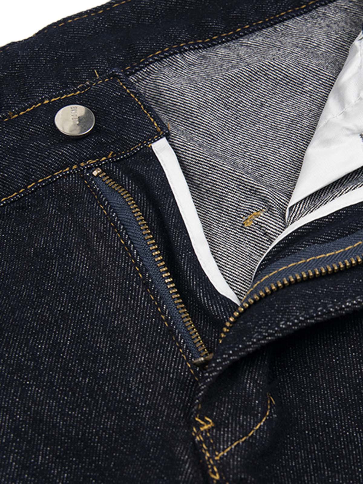 Washed Plaid Belt Barrel Jeans - Image 6