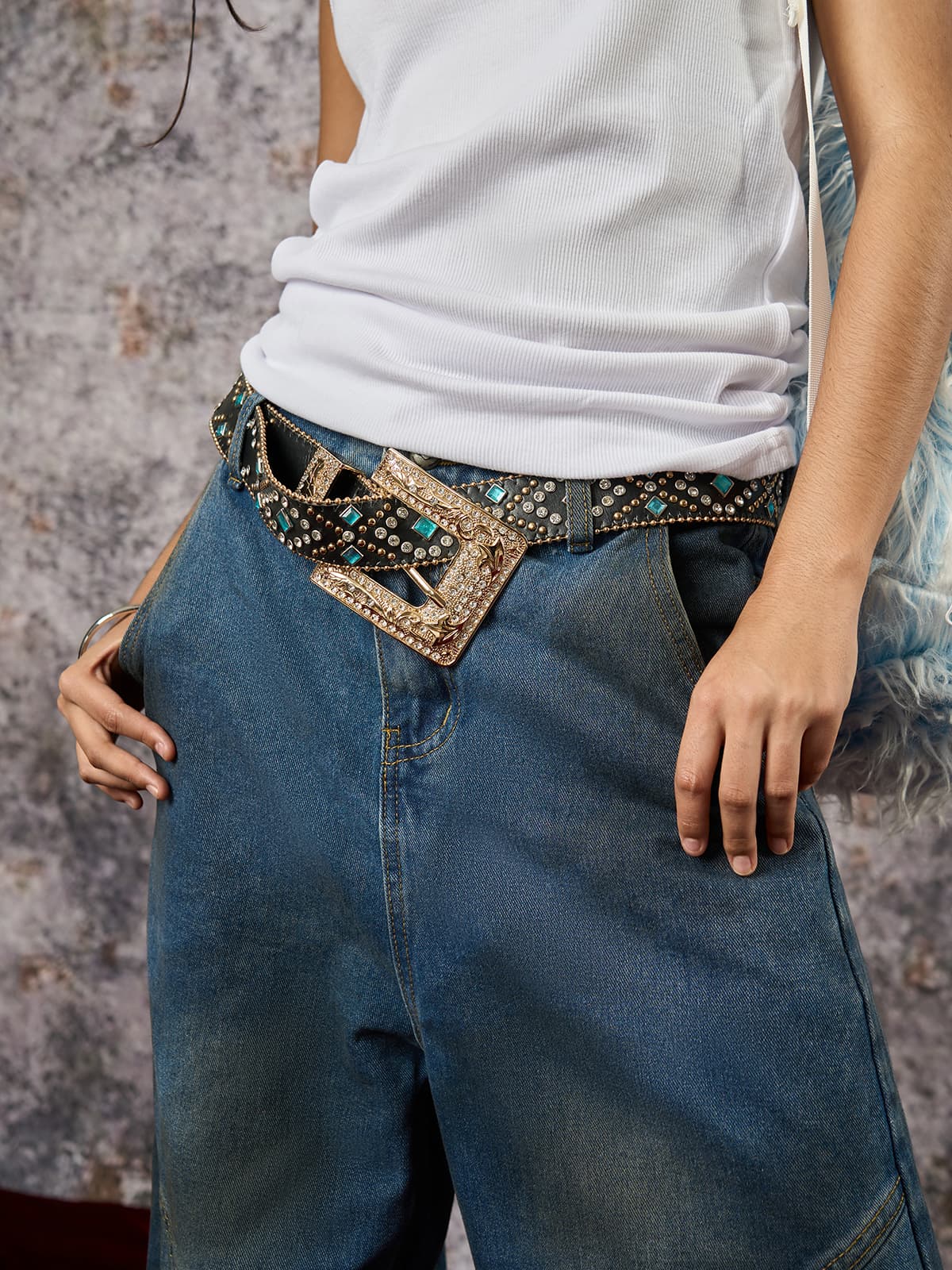 Dirty Dye Baggy Barrel Jeans - Image 2