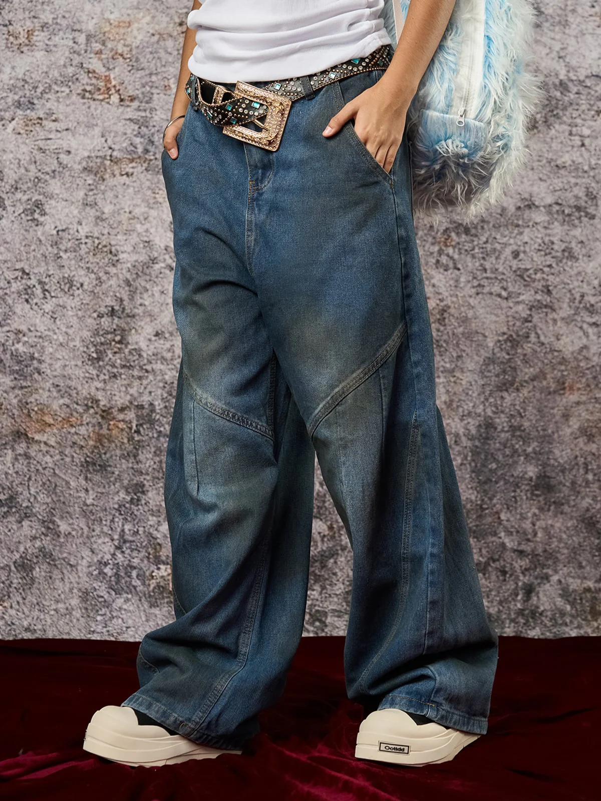 Dirty Dye Baggy Barrel Jeans - Image 4