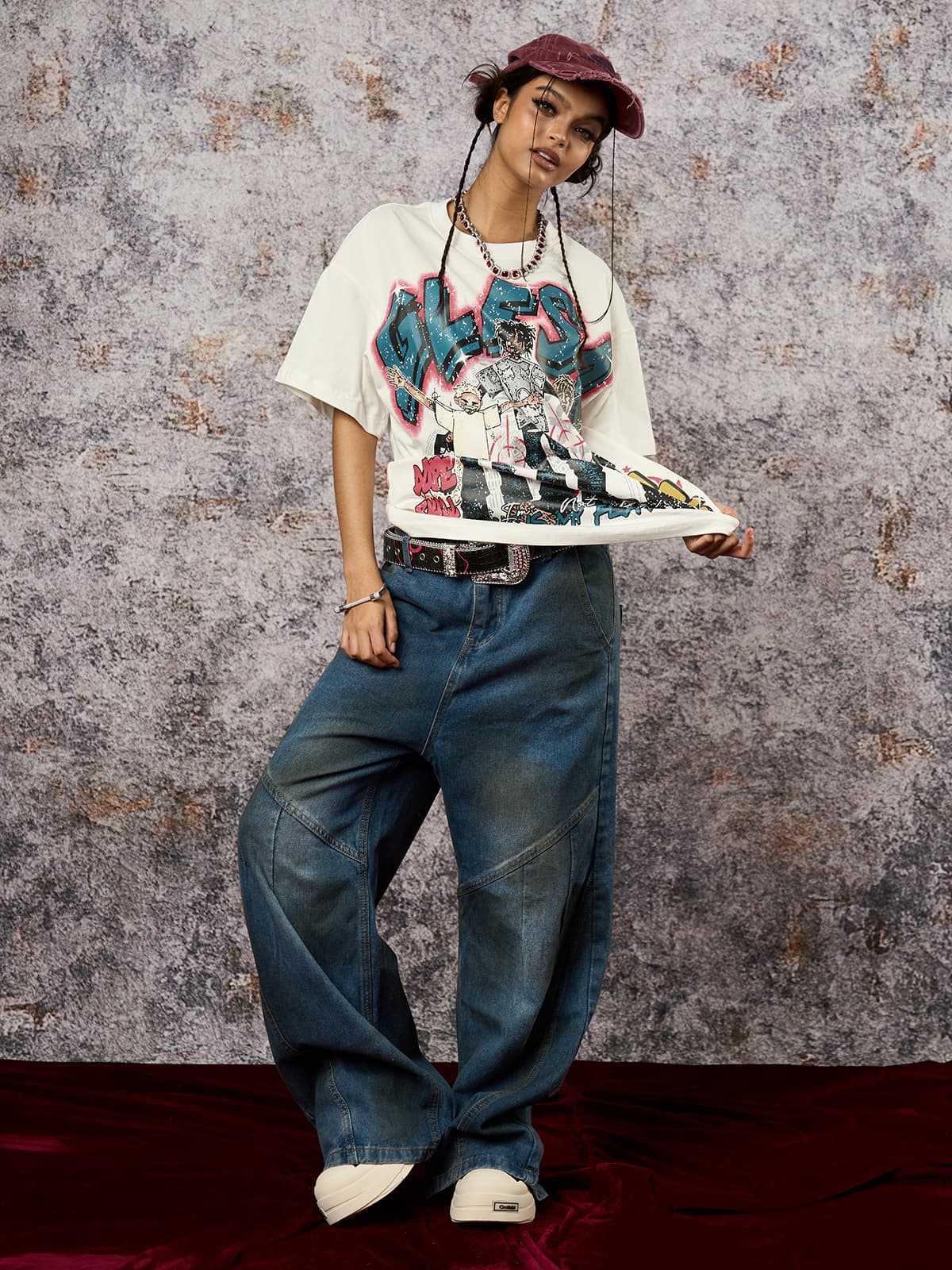Dirty Dye Baggy Barrel Jeans - Image 5