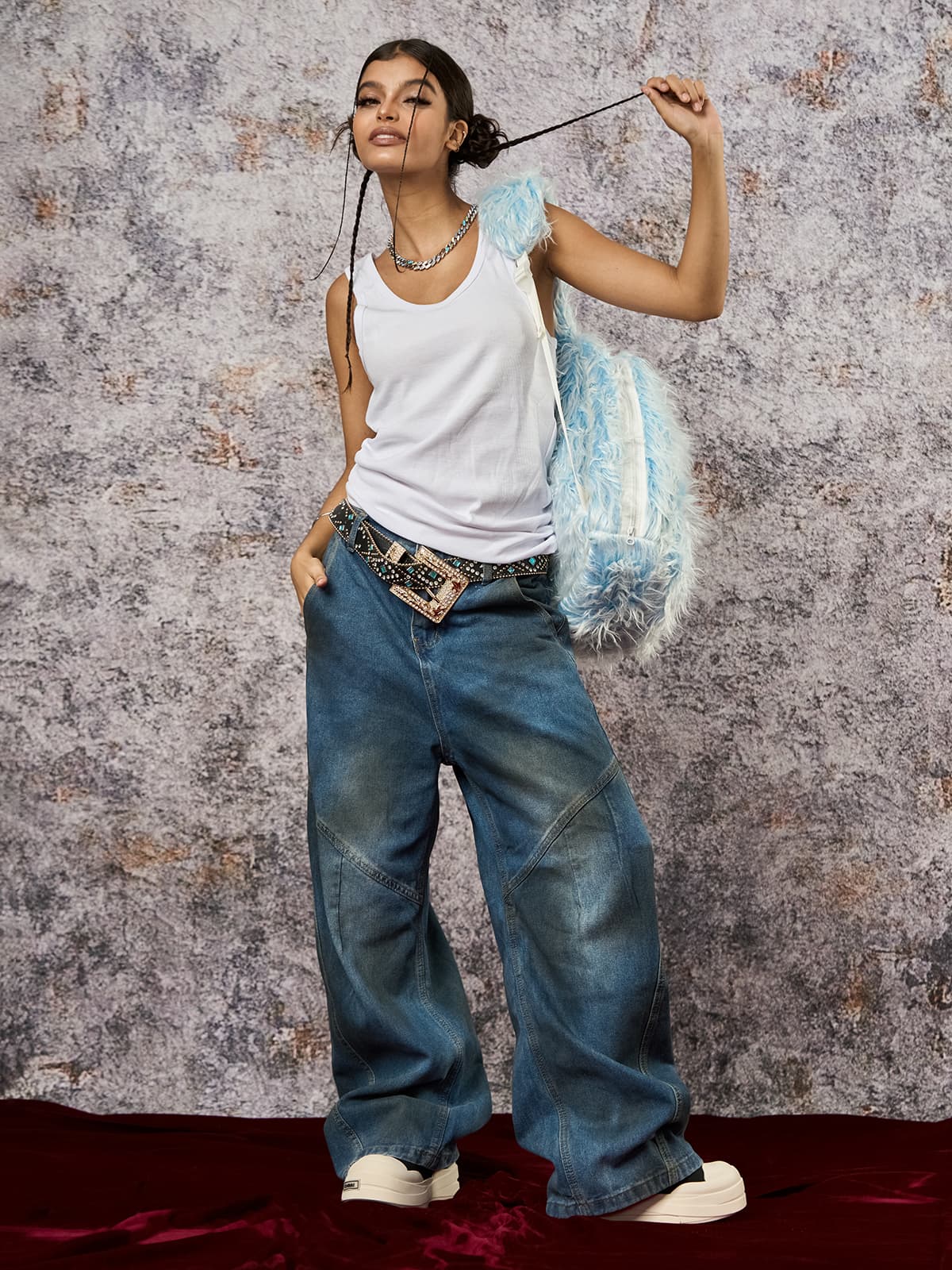 Dirty Dye Baggy Barrel Jeans - Image 8