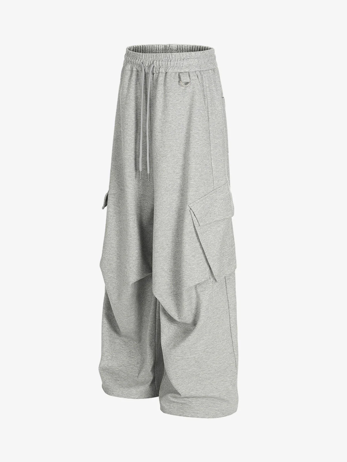 Wrinkled Detail Multi-Pocket Cargo Sweatpants - Image 5